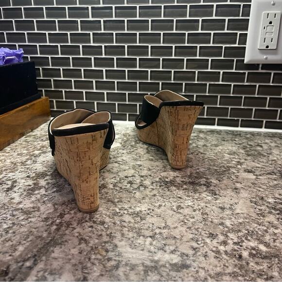 Women's Latrice Wedge Mule Sandal - Charles David - Black and cork - Picture 4 of 10